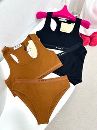 Luxury Women's Bra Shorts Underwear Set Letter Sexy Push Up Sports Bra Briefs Set Swimming Summer Pool Party Beach Swimsuit