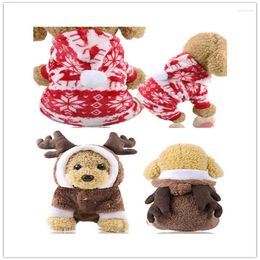 Dog Apparel Christmas Pet Clothes Cat Clothing Jacket Coat Pets Santa Costume Hoodie Winter For Pug Chihuahua Dogs