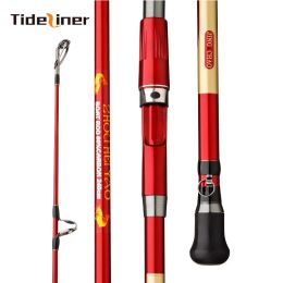 Accessories Tideliner Boat Jigging Trolling Fishing Rod 1.8m 2.1m Carbon Fiber Spinning 3 Sections Line Weight 3050lb Tackle Poles Tamba