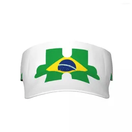 Berets Brazil Flag Empty Top Visor Cap Women Sunscreen Hats Man Snapback Adjustable For Running Tennis Golf Unisex