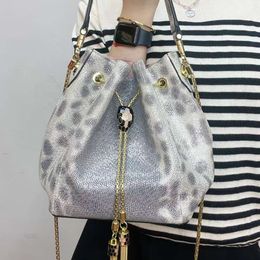 Leather Bucket Bags Handbags Lady Customised Designer Purse Brand Name Rainbow Custom Made Women Handmade Single