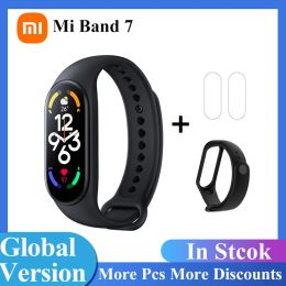 Wristbands Xiaomi Miband 7 Smart Bracelet Mi Band 7 1.62" AMOLED Display Blood Oxygen Heart Rate Traker 5ATM Waterproof Fitness Smart Band