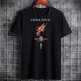 Men's T-Shirts T Shirt for Men Shirts Graphic T Crossfit Harajuku Fashion High Quality Large Mens T-shirt Clothing Printed T-shirt Dragon Y240420