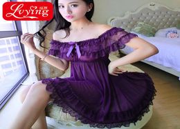 lingerie pajamas extreme temptation Sexy woman transparent tulle suspender nightdress Chinese skirt Korean version3694201