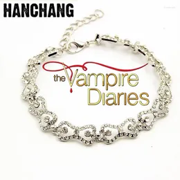 Charm Bracelets Women Bracelet The Vampire Diaries Klaus Caroline Forbes Rhinestone Crystal Bow Shine Bangle&Bracelet Fashion Jewelry