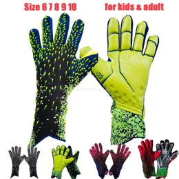 Latex Goalkeeper Gloves Thickened Football Professional Protection Adults Teenager Goalkeeper Soccer Goalie Football Gloves 240407