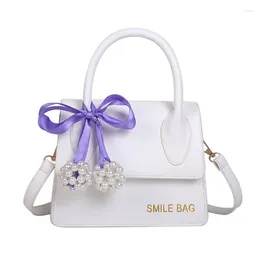 Shoulder Bags Mini Small Square Tote Bag Crossbody 2024 Clutch Women Designer Wallet Ribbon Pearl Handbags Messenger