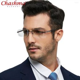 Sunglasses Frames Men Rimless Glasses Metal TR90 Eyewear Male Clear Oculos De Grau Myopia Optical Gafas Opticas Frame