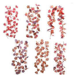 Decorative Flowers 290CM Artificial Plastic Plants Autumn Decoration Outdoor Garland Rattan Hanging Vine