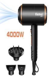 Kemei Hair Dryer Professional Powerful Blowdryer and Cold Strong Power 4000W Negative Ion Blow Dryers with Diffuser KM88962511364