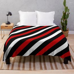 Blankets BLACK AND WHITE RED STRIPE FOR INTERESTING INTERIOR DECOR TREND CLOTHING STYLES Throw Blanket Sofa