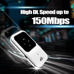 Routers 4G LTE 2.4G Wireless Router MIFI Pocket Portable Car Mobile Broadband 100Mbps Hotspot SIM Unlocked WiFi Modem Long Range