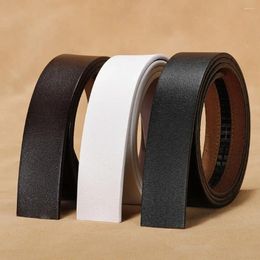 Belts Cowhide Strap No Buckle Genuine Leather Automatic For Men 3.5cm