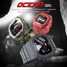 Control LOKMAT OCEAN Smart Watch Fitness Outdoor Sports Health Monitoring Compatible Android IOS Watch for Men and Women