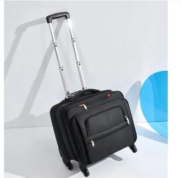 Carry-Ons 18 Inch Men Carry on hand luggage suitcase Cabin Spinner Suitcase Rolling luggage bag Business Travel Trolley bag with Wheels
