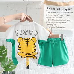 Clothing Sets Toddler Baby Boy Girl Summer Casual Infant Cute Animal Modelling 2pcs Outfits Cotton T-shirt Shorts Kids Tracksuit