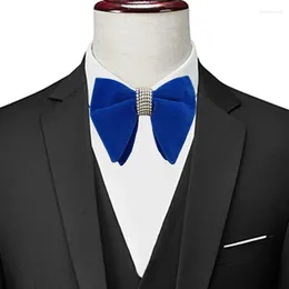 Bow Ties Arrivals Crystal Velvet Tie British Men's Suit Shirt Big Bowtie Handmade Gift Attend Banquet Party Wedding Accessories