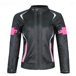 Motorcycle Apparel Woman Jacket Motorbike Riding Armour Protective Coat Summer Waterproof Lady Girl Clothing Anti-collision Suit JK-52