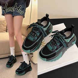 Casual Shoes Increase Platform Waterproof Color Matching Sneakers Women 2024 Fashion All-match Comfortable Women's Spring Autumn