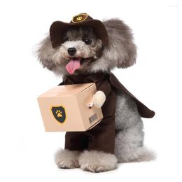 Dog Apparel YOUZI Pet Dogs Courier Costume Standing Cosplay Outfit 4 Sizes Available S/M/L/XL Dress Up Party Props Accs For Cats