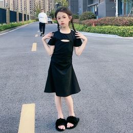 Girls' fishtail skirt 2024 new summer dress personality wrinkle slimming Korean version skirt