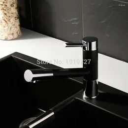 Kitchen Faucets Vidric Pull Out Spray 360 Degrees Swivel Spout Matte Granite Black Or Yellow Paint Faucet Sink Mixer Tap