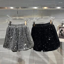Trousers Girls' 2024 Autumn Full Of Sequins Shining Elastic Waist Fashion Oxygen Casual Shorts Trend