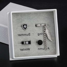 Bq Street Internet Celebrity Mens Simple and Trendy Style Earrings Black Single One Week Set Personalized for Men