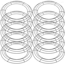 Decorative Flowers 10 Pcs Wedding Frame Garland Hoop DIY Wreath Form Round Support Flower Arrangement Arranging Rack Metal Making Tool