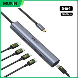 Hubs MOKiN 4 Ports 10Gbps USB 3.1 C Splitter USB C Hub Multiport Adapter pd 100w charging For MacBook Pro/Air iPad Phone Surface Pro
