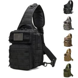 Packs Outdoor Chest Bags Large Capacity Hiking Camping Shoulder Crossbody Bag Molle Tactical Training Camouflage Sling Chest Packs