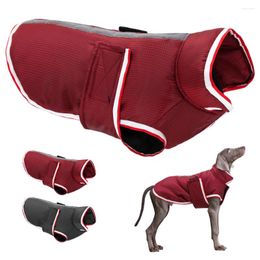 Dog Apparel Thick Large Clothes Winter Jacket Reflective Waterproof Big Cotton Windproof Coat For Medium Dogs