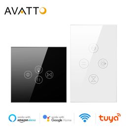 Control Avatto Tuya Smart Life Wifi Roller Shutter Curtain Light Switch for Electric Motorised Blinds Work for Alexa,google Home,alice