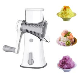 Shavers Household Hand Crank Ice Crusher Multifunctional Smoothie Ice Block Making Machine Shaved Ice Machine