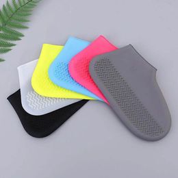 2pcs Waterproof Nonslip Silicone Shoe High Elastic Wearresistant Unisex Rain Boots for Outdoor Rainy Day Reusable Cover 240419