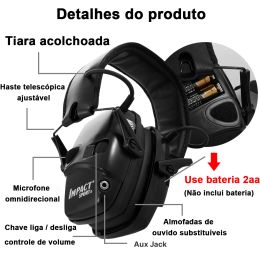 Accessories Electronic Protector Shooting Earmuff AntiNoise Earmuffs Headset Foldable Hearing Sport Outdoor Hunting Fold Ear Protective Hot