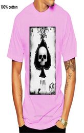 polo shir Ace Of Spades Schedel Tshirt Serigraphed Rock Goth Punk Metal Biker Gothic Custom Graphic Tea Shirt1881022