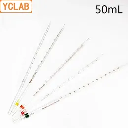 50mL Measuring Pipettes Glass Class A With Graduation Laboratory Chemistry Equipment