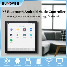 Amplifier X6 Wall Amplifier Android Wireless WiFi Bluetooth Touch Screen Home Theatre Background Music Controller Google Online Video