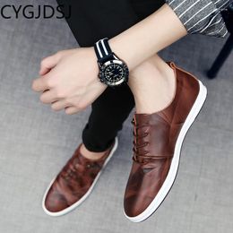 Casual Shoes For Men Office 2024 Designer Sneakers Italiano Leather Casuales Fashion Zapatillas Hombre