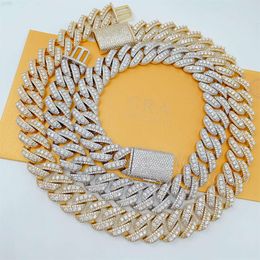 20mm Width S925 Moissanite Cuban Link Cuban Bracelet Moissanite Hip Hop Jewellery Iced Out Cuban Link