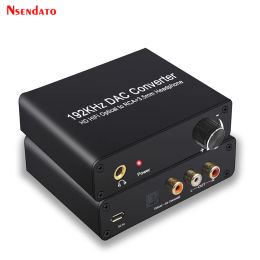 Adapter 192kHz DAC 5.1CH Audio Decoder converter Adapter For Dolby DTS AC3 to 2.0CH Optical Coaxial to RCA 3.5mm Audio Digital Converter