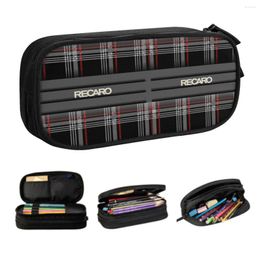 Recaros Logo Pencil Cases For Girls Boys Big Capacity Pen Box Bag School Supplies