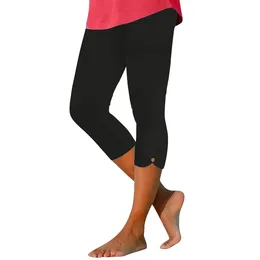 Women's Pants Capri Leggings For Women 2024 High Waisted Cutout Yoga Capris Lightweight Cozy Cropped Solid Womens