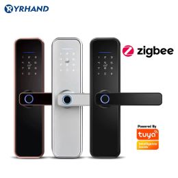 Control fechadura zigbee zemismart Biometric Fingerprint Locker Keyless Entry Home App Unlock Digital Intelligent Lock smart door lock