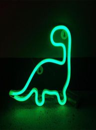 Night Light Neon Dinosaur LED for Birthday Wedding Party Bedroom Wall Hanging Kids Room Home Xmas Decor Lamps9755435