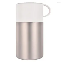 Water Bottles 600Ml Stainless Steel Vacuum Bottle Food Jar Braised Beaker Thermal Stew Pot Insulation Soup Thermoses With Portable Folding