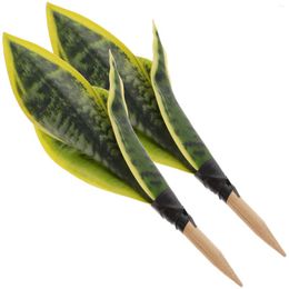 Decorative Flowers 2 Pcs Artificial Tiger Decorate Simulated Snake Plant Adornment Tequila Sansevieria Decoration Peva Office Plants