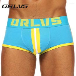 Underpants ORLVS Mens Panties Underwear Jockstrap Boxer Slip Homme Gay Cotton Sexy