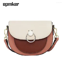 Shoulder Bags EPMKER 2024 Fashion Purses And Handbags Luxury Designer Halfmoon Panelled Bag Cute Side Crossbody